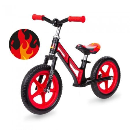 Bicicletă fără pedale cu cadru din magneziu Kidwell COMET - Black Red